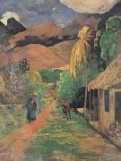 Paul Gauguin Street in Tahiti (mk07) oil painting picture wholesale